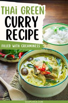 Thai Green Curry Recipe Thai Green Curry Soup, Green Curry Shrimp, Thai Food Menu