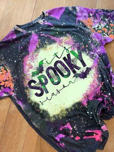 It S Spooky Season Print Short Sleeve T Shirt Shipping from the US. Easy 30 day return policy, 100% cotton, Double-needle neck, sleeves and hem; Roomy Unisex Fit. Bratz Halloween Costume, Costumes 2024, Halloween Tee Shirts, Casual Halloween, Tie Dye Diy, Cricut Designs, Tie Dye Shirts, Cool Halloween Costumes