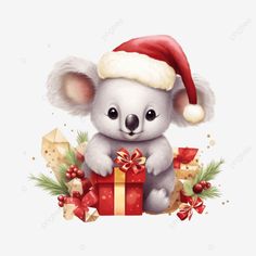 happy christmas with a cute koala and christmas elements christmas characters cute christmas santa Christmas Koala, Cute Koala, Christmas Elements, Transparent Image, Christmas Classroom, Christmas Characters, Christmas Clipart, Cute Christmas, Happy Christmas