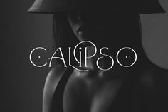 a woman wearing a hat with the word calipso written in white on it