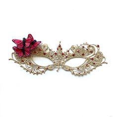 Women's Gold Masquerade Mask, Mask With Rhinestones & Butterflies, Masquerade Ball Masks, Gold Stiff Lace Mask, Wedding Masquerade Mask. Please confirm below as a check out note when placing your order! 1-Double check your mailing address at check out. 2-When do you need it by ? 3-Leave your contact # for quick communication. 4-Custom Color Mask: If you selected custom option pls clarify what mask color. Thank you for supporting small businesses and hope our products bring you and loved ones Masquerade Mask Template, Wedding Masquerade, Elegant Face Mask, Masquerade Ball Masks, Gold Masquerade Mask, Color Mask, Thank You Wishes, Butterfly Mask, Metal Mask