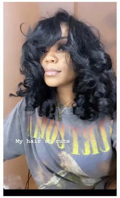 Tousled Bob Black Women, Cute Real Hair Hairstyles For Black Women, Work Hair Black Women, Silk Press Natural Hair Pin Curls, Soft Hairstyles Black Women, Fall Two Tone Hair Color, Black Women Hairstyles Medium Length, Low Natural Ponytail Black Women, Hairstyles With Leave Out