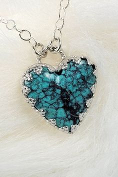 Have the one who owns your heart wear your heart near their own with this vintage style Milky Way turquoise heart necklace in sterling silver. See more about this one-of-a-kind turquoise necklace at www.KryziaKreationsStudio.com Turquoise Heart Charm Pendant Jewelry, Turquoise Heart Charm Jewelry For Anniversary, Turquoise Jewelry With Heart Charm For Anniversary, Turquoise Heart Charm Jewelry, Turquoise Heart Pendant Necklace For Anniversary, Heart-shaped Turquoise Necklace As Gift, Heart-shaped Turquoise Gemstone Necklace, Heart-shaped Turquoise Gemstone Jewelry, Elegant Heart-shaped Turquoise Necklace