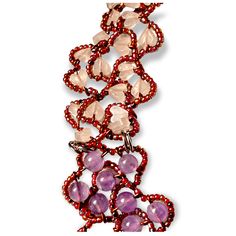 This unique amethyst necklace has heart shaped pale pink quartz beads that form the back half of the necklace. The front half is composed of complimentary violet colored amethyst beads and seed beads interwoven throughout to add an unexpected shimmer. This beautiful beaded choker necklace is from a wonderfully created couple that we think has magical abilities in designing distinctive jewelry with a variety of gemstones and other materials. It is one of a kind and we procured the only one they m Magical Abilities, Quartz Choker, Pink Jade, Jewelry Details, Purple Jade, Length Necklace, Unique Necklace, Beaded Choker Necklace, Amethyst Beads