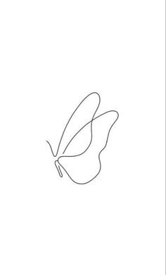 a single line drawing of a butterfly on a white background with the words,'i love