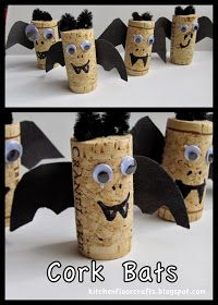 the cork bats are made to look like they have eyes