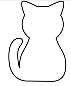 a black and white outline of a cat