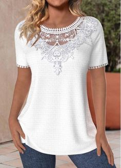 Color:White;Size:M;Size:XXL;Package Contents:1 X T Shirt;Occasion:Other;Style:Casual; Elegant Dresses Plus Size, Beach Bridesmaid Dresses, Shirt Tunic Top, Plaid Outfits, Black Swimwear, White Square, Short Sleeve T Shirt, Plaid Tops, White Short