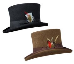 This Victorian-style wool felt top hat is a fantastic gift for your legendary offspring. It was quite durable and long-lasting due to its high-quality materials. Its distinctive and stylish design is enhanced by the magic caps with a shoelace. So, you must feel like a magician when you wear this hat. It's appropriate for Halloween, Father's Day, Christmas, New Year's Eve, and other special occasions. It's ideal for a Steampunk setting. This wonderful hat might be a keepsake for your youngster. 100% Pure Wool Felt, Satin Lined, Grosgrain Band with removable feather TRADITIONAL STYLE Features an early top hat style with a 2.5-inch brim and a 6" flared crown and is finished with a stylish 2" grosgrain hat band Dry Clean Only Perfect as Gift : Perfect gift for Birthdays , Fathers Day , Christm Steampunk Setting, Magician Hat, Hat Style, Hat Band, Tall Guys, Mad Hatter, Victorian Style, Top Hat, Fantastic Gifts