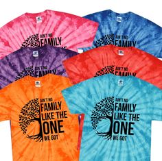 This matching tie dye family tree shirt is the perfect shirt for your family reunion! Our family graphic tee is great for matching reunion or vacation shirts. AT CHECKOUT: (1) Shirt Size (2) Shirt Color This listing is for a shirt only; any other items pictured are not included.  SHOP POLICIES  ❀ Please LAUNDER inside out on gentle cycle to ensure longevity. Iron inside out. ❀ See the listing photos for the SHIRT SIZING CHARTS and order accordingly. Shirts will be produced in the size the custom Family Tree Shirt, Family Reunion Ideas Organizing, Cheap Family Matching T-shirts For Family Reunion, Customizable Casual T-shirt For Family Reunion, Funny Cotton T-shirt For Family Reunion, Cotton Graphic Print T-shirt For Family Reunion, Family Reunion Tshirts, Family Reunion Shirts Designs, Cotton Graphic T-shirt For Family Reunion