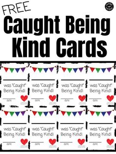 the free printable reward card for kids to use with their favorite game, caught being kind