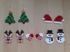 christmas ornaments made out of perler beads