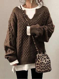 Estilo Chic, Pattern Sweater, 가을 패션, Casual Sweaters, Fall Sweaters, Outfit Casual, Fashion Colours, Outfits Casuales, Vintage Design