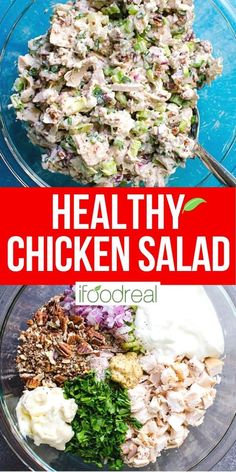 healthy chicken salad is the perfect side dish for any meal