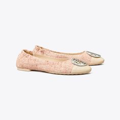 A classic, reimagined. Named for American designer Claire McCardell who introduced ballet flats in the 1940s and empowered women by breaking fashion rules. The Claire Ballet Flat pairs modern elements — a high vamp, metal hardware and contrasting cap toe — with discreet details designed for superior comfort — an extra-padded footbed and rubber pods. A ruched heel adds a gentle grip, advancing the long-lasting wearability of our elegant flat. Designer Spring Ballet Flats With Leather Sole, Designer Spring Ballet Flats, Designer Ballet Flats For Spring, Luxury Slip-on Ballet Flats For Spring, Designer Ballet Flats For Workwear With Round Toe, Designer Round Toe Ballet Flats For Work, Classic Spring Cap Toe Flats, Fitted Ballet Flats With Removable Insole, Designer Workwear Ballet Flats With Round Toe