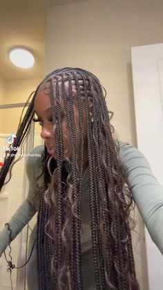 Fulani Knotless Braids With Curls, Fulani Braids Designs, Knotless Braids Hairstyles With Curls, Hailey Style, Bday Hair, Hair Braid Designs, Short Box Braids Hairstyles, Braided Hairstyles For Black Women Cornrows