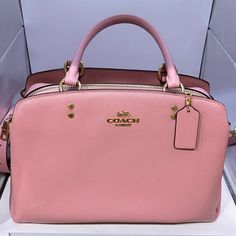 Coach Lillie Carryall Tophandlesatchelbag Purse Pink Nwot Comes With Dustbag Coach Pink Purse, Coach Lillie, Pink Coach Purses, Handbags Mini, Purse Pink, Cute Items, Bags Coach, Pink Purse, Inspo Board