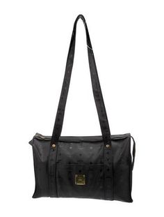 MCM Shoulder BagBlackGold-Tone HardwareDual Shoulder StrapsSingle Exterior PocketCanvas Lining & Single Interior PocketZip Closure at Top Casual Tote Bag, Vintage Shopping, Casual Tote, Designer Gifts, Shopping Tote, Black Aesthetic, Christian Louboutin Shoes, Gifts For Teens, Handbags On Sale