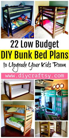 bunk bed plans to upgrade your kid's room with lots of storage and organization