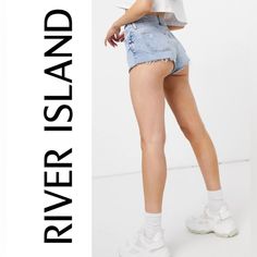 River Island Raw Hem Denim Shorts In Light Blue Size Us 4 New Without Tag. Please See Pictures For Approximate Measurements Laying Flat. Inseam-2” Front Rise-10.5” Waist-13” Shorts By River Island Make Some Legroom High Rise Belt Loops Five Pockets Raw-Cut Hem. Happy Poshing:) Medium Wash Denim Skirt With Built-in Shorts For Summer, Summer Denim Skirt With Built-in Shorts, Medium Wash, Trendy Short Denim Skirt For Summer, Summer Cutoff Denim Skirt With Built-in Shorts, Short Denim Skirt With Built-in Shorts, Light Wash Short Denim Skirt For Summer, Short Light Wash Denim Skirt For Summer, Short Blue Denim Skirt For Summer, High Rise Denim Skirt With Built-in Shorts For Summer