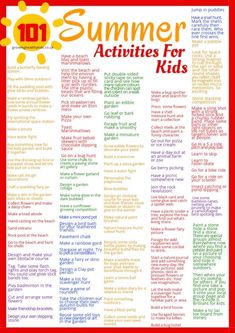 Summer Holiday Activities, Uppfostra Barn, Summer Activities For Toddlers, Summer Planning, Summer Schedule, Summer Fun For Kids, Fun Summer Activities, Summer Fun List