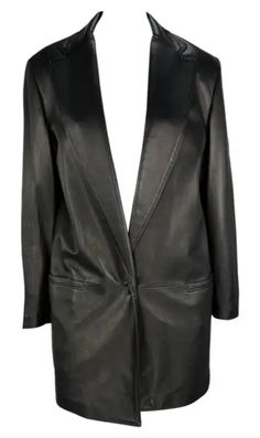 Classic Long Sleeve Leather Jacket For Party, Luxury Evening Blazer For Fall, Structured Fall Blazer For Evening, Classic Leather Jacket For Evening, Designer Leather Jacket For Party, Classic Leather Jacket For Winter Evenings, Classic Leather Party Blazer, Elegant Leather Evening Blazer, Classic Leather Blazer For Party