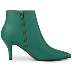 These classic solid booties have a sleek pointed toe and a stiletto heel. They are a stylish addition for both work and casual days. These classic ankle booties have zipper closure which makes it easy to wear and take off. Please note that color may vary slightly according to monitor settings. Office High Heels With Zipper Closure, Office Pointed Toe Heels With Zipper Closure, Office Heels With Zipper Closure And Pointed Toe, High Heeled Boots With Zipper Closure For Office, High Heel Boots With Zipper Closure For Office, Pointed Toe Boots With Zipper Closure, Zipper Closure High Heels For Workwear, Fall Workwear Heels With Zipper Closure, Fall Heels With Zipper Closure For Workwear