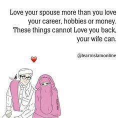 a man and woman sitting next to each other with the caption love your spouse more than you love your career, hobbies