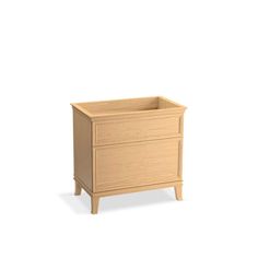 a small wooden dresser with two drawers