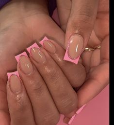 Tapers Square Nails Short, Ombre Overlay Nails, Shorties Nails Square French Tip, Short Arclyc Nail Ideas, Shorties Nails Square Design, Tapered Square Nails Short, Nail Inspo Short Square, Nail Overlay Ideas, Short Tapered Square Nails