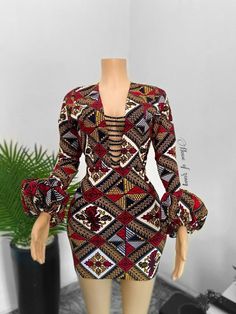 Beautiful ,stunning and lovely Outfits .. It is made with 100% Cotton African Wax. Custom orders are welcome. Feel free to start up etsy conversations. Ankara Dress Designs, Ankara Short, African Fabric Dress, Dress Ankara, African Print Dress Ankara, Short African Dresses, African Print Dress Designs, African Inspired Clothing, African Fashion Traditional