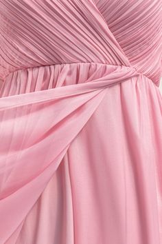 A fairytale-pink gown, the Persephone maxi dress in sparkling blush pink chiffon features a pleated bodice, long sleeves, smocked elastic back with zipper, a sweetheart neckline, and a full, sweeping skirt. Please Note- This item is final sale only. . Details: S: Bust 32"-36", Waist 26"-28", Length 58" M: Bust 34"-38", Waist 28"-30", Length 59" L: Bust 36"-40", Waist 30"-32", Length 60" Skirt Length Waist to Hem: 47" Center Back Zipper 100% Polyester Lined Dry Clean Only Imported Pink Long Sleeve Dress For Debutante Ball, Pink V-neck Maxi Dress With Pleated Bodice, Pink Feminine Maxi Dress For Prom Season, Feminine Pink Maxi Dress For Prom Season, Chiffon Dress With Pleated Bodice For Prom, Spring Pink Pleated Evening Dress, Elegant Pink Chiffon Maxi Dress, Prom Maxi Dress With Pleated Fitted Bodice, Pink Floor-length Chiffon Dress