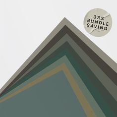 a stack of different colored papers with the price label 53 % bundle saving