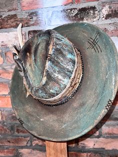 Vintage Distressed Fedora Hat, Distressed Brimmed Hat For Festival, Distressed Flat Brim Hat For Festival, Distressed Flat Brim Hat For Rodeo, Distressed Flat Brim Hat For Western-themed Events, Country Style Distressed Hat With Flat Brim, Rustic Distressed Hats With Short Brim, Country Style Distressed Flat Brim Hat, Distressed Brimmed Hat For Western-themed Events