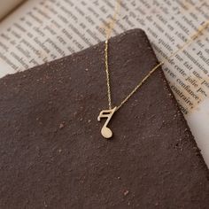 Music Note Necklace in 14k Solid Gold Dainty Polished Note Pendant for Women Love Charm Jewelry for Her Valentines Day Gift - Etsy UK Music-themed Yellow Gold Jewelry Gift, Music Note Necklace, Pendant For Women, Music Note, Jewelry Lookbook, Love Charms, Jewelry For Her, Music Notes, Charm Jewelry