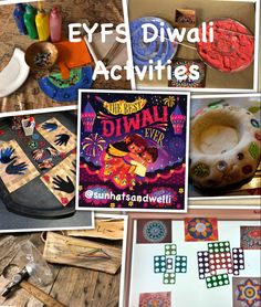 there are many crafts and activities to do with the kids in this class, including eye - diwali activities