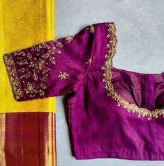 Hand embroidered ready made pure raw silk saree blouse / crop top/pink bridal stitched saree blouse usa /purple hand saree blouse/ hand embroidered blouse/zardosi blouse/puple heavy bridal saree blouse/ pure silk blouse/ magenta pink wedding heavy maggam work blouse        It is very true that a perfect blouse is the one which makes your saree look stand out !! If you find one of such a style that you have been wanting to have then dont let it go !! we carry such unique trending blouses that instantly add a stylish look to any saree !!     Well..!! we understand that you may not get in your desired size/pattern, here you go with customization according to your size/pattern which we can deliver in 1-2 weeks of time period !!      Here is a beautiful pure raw silk heavy Hand embroidered sare Purple Wedding Blouse With Intricate Embroidery, Purple Art Silk Blouse With Resham Embroidery, Silk Purple Blouse For Wedding, Fitted Tussar Silk Blouse Piece For Wedding, Fitted Banarasi Silk Blouse Piece In Purple, Purple Fitted Banarasi Silk Blouse Piece, Fitted Purple Banarasi Silk Blouse Piece, Purple Silk Tops For Wedding, Purple Silk Wedding Top