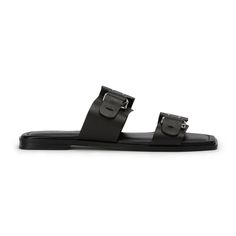 Tony Bianco Rory Flat Sandals Size Eu 40 / Us 9.5 Seller Notes: Brand New In Box Unworn Tony Bianco Description: Intended For Summer Time Adventures Or A Day Full Of Errands, Rory Is The Slide You've Been Missing. Crafted From Our Signatory Black Leather, This Style Features Two Upper Straps With Buckle Look Detail. -Material: Leather -Sole: Leather -Fit: True To Size -Toe-Shape: Open -Features: Gold Hardware (Looks Silver As Pictured) -Heel: 1cm Tony Bianco Hiranni Sandals, Black Slip-on Sandals With Tang Buckle, Black Open Toe T-strap Sandals With Tang Buckle, Black Casual T-strap Sandals With Buckle Closure, Black Adjustable T-strap Sandals With Buckle Closure, White High Heels, Black Slides, Heel Mules, Tony Bianco