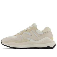 (WMNS) New Balance 57/40 'Sea Salt' W5740CHA (SNKR/Retro/Light/Low Top/Women's) Nb Sneakers, New Balance Womens, Taupe Colour, Nordic Walking, Marathon Running Shoes, Retro Lighting, New Balance Women, Round Toe Heels, Running Shoes Sneakers