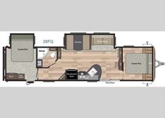 the floor plan for a travel trailer