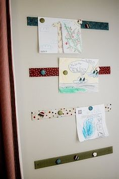 a refrigerator door covered in magnets and papers