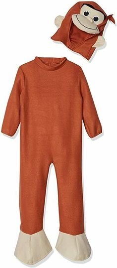 NEW Rubie's Infant Baby Curious George Monkey Fleece Romper with Headpiece Costume. Size 6-12 Months. Velcro closure Brown romper  Headpiece has adorable Curious George monkey face Inner leg velcro closure for easy diaper changes Please use the following measurements to compare to similar one-piece/onesies that fit well so you can ensure proper fit. Approximate Measurements (All measurements are taken with garment un-stretched from side to side, one side only, double for circumference): Chest: ( Long Sleeve Jumpsuits And Rompers For Fall Playtime, Solid Onesie For Playtime In Fall, Solid Color Long Sleeve Onesie For Playtime, Cozy Solid Onesie For Winter, Cozy Solid Color Onesie For Winter, Solid Long Sleeve Onesie For Playwear, Solid Color Long Sleeve Onesie For Playwear, Winter Long Sleeve Solid Onesie, Fall Onesie For Playwear