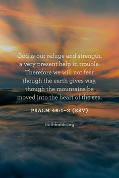 the bible verse about god is our refuge and strength, a very present help in trouble