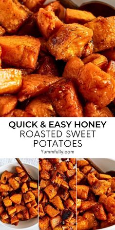 honey roasted sweet potatoes are the perfect side dish for any meal or appetizer