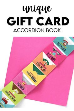 the unique gift card accordion book is an easy and fun activity for kids to make