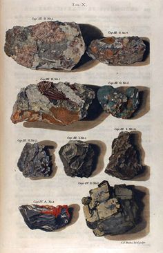 an open book with rocks and other types of rocks