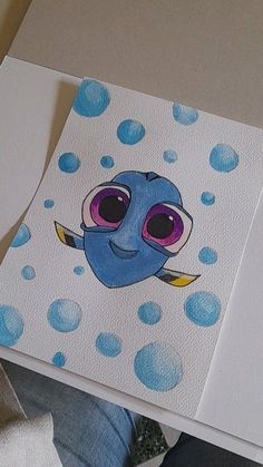 an image of a cartoon character in the water with bubbles on it's surface