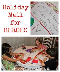 holiday mail for hero's is an easy way to get kids excited about the holidays