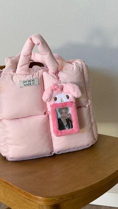 Pink Puff Bag, My Mum Made It Puffer Bag, My Mom Made It Puffer Bag, My Mum Made It Bag, Pink Puffer Bag, Aesthetic Trinkets, Puffer Tote Bag, My Mum Made It, Wish List Items