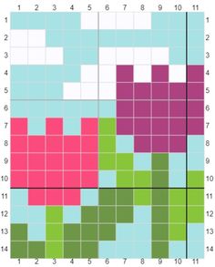 an image of a square with numbers and squares on it, all in different colors